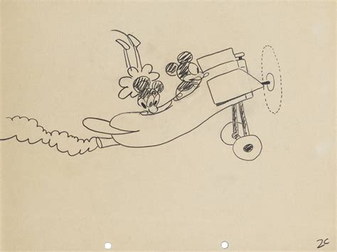 Production Drawing By Ub Iwerks From The 1928 Mickey Mouse Short Plane