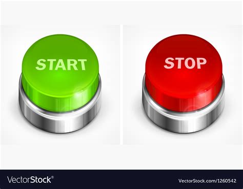 Button Start And Stop Royalty Free Vector Image
