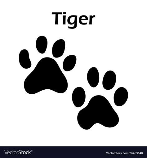 Tiger Footprint Royalty Free Vector Image VectorStock
