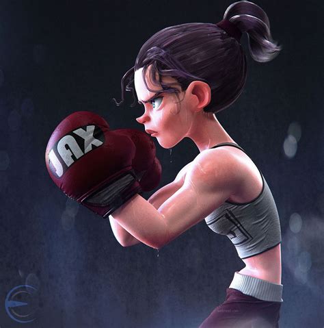 3d Model Cartoon Girl Boxer By Erickcazares Disney Cartoon Characters