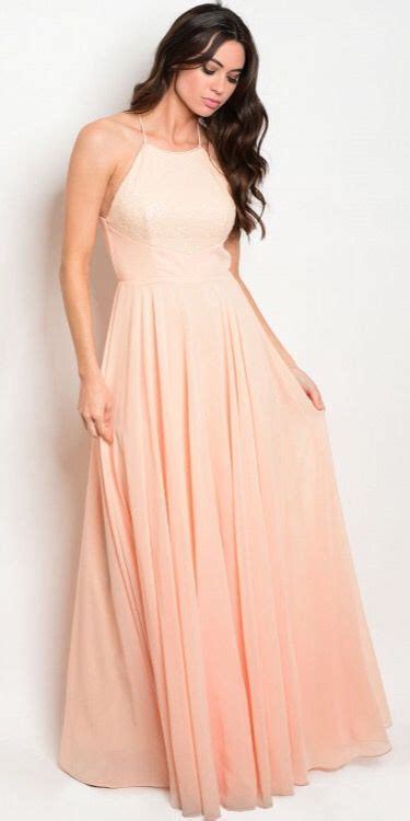 This Classic Peach Maxi Dress Is A Dream Come True Straight Out Of A