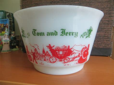 Vintage Christmas Tom Jerry Punch Bowl Hazel By Holyserendipity