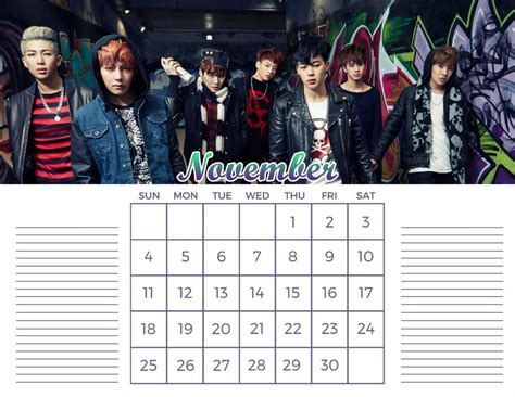 Fan Made Bts Calendar 2018 And Diy Armys Amino