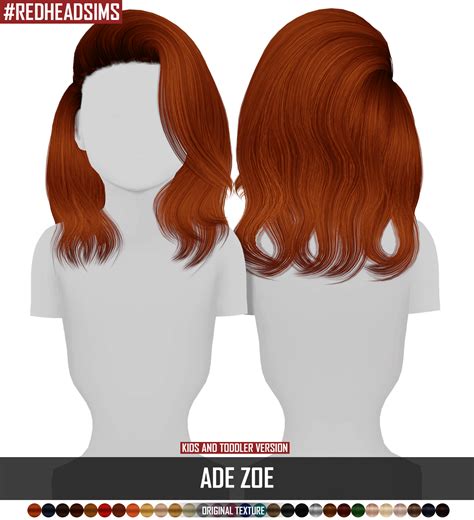 Ade Zoe Kids And Toddler Version Redheadsims Cc