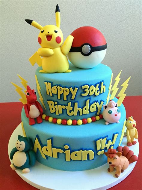 Pokemon Birthday Cake Pin Cake Couture Love On Custom Cakes Pinterest