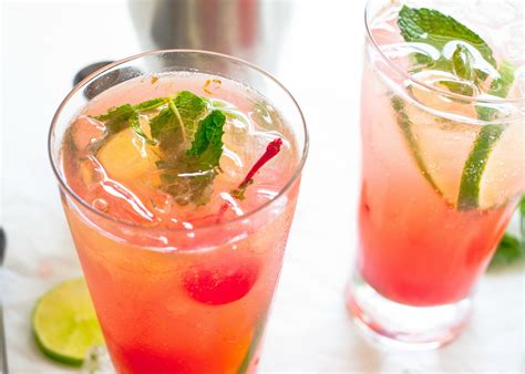 Muddle mint and lime with the crushed ice in the bottom of a large. Cherry Limeade Mojito | Recipe | Cherry limeade, Limeade ...