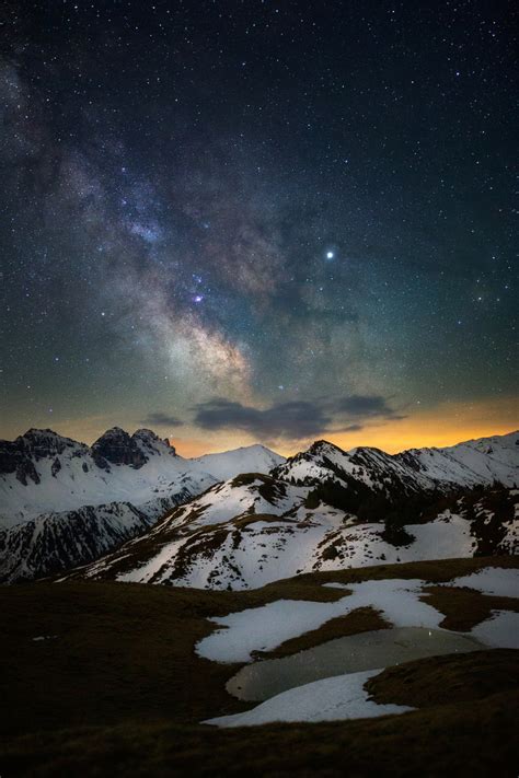 Milchstraße über Den Alpen Foto And Bild Astrofotografie Himmel