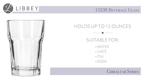 Libbey 15238 12 Oz Gibraltar Beverage Glass Youtube