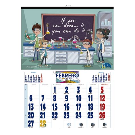 Calendario De Pared Faldilla 48 Mensual Personalizado