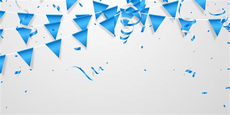 Party Flag And Blue Confetti Concept Design 1836217 Vector Art At Vecteezy