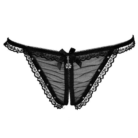 Underwear Photno Hot Women Lace Crotchless G String Underwear Thongs