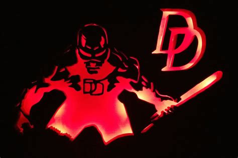 Daredevil Silhouette Nightlight By Woodworkinginfaith12 On Etsy