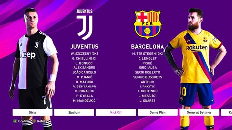 Pes 2020 Juventus Vs Barcelona Gameplay Pc Youtube