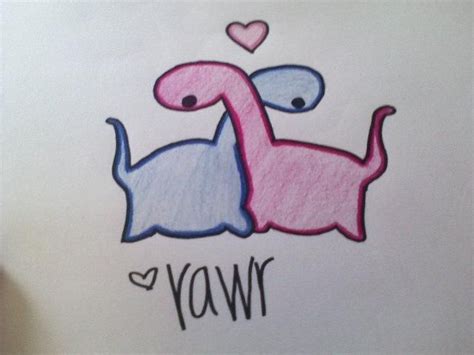 Cute Dinosaur Love Drawing By Craycray4ever On Deviantart Cute