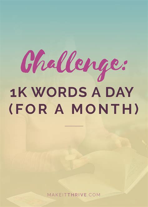 My Challenge To Write 1000 Words Per Day For A Month · Ruth Poundwhite
