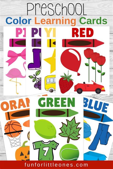 Preschool Color Learning Cards Free Printable Fun For Little Ones