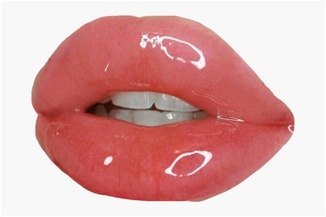 Lips Lipgloss Kiss Pink Aesthetic Lipstick Teeth Glossy