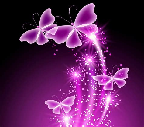 Neon Purple Butterfly Wallpaper Pics