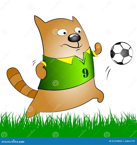 Cat With Soccer Ball Royalty Free Stock Photo Image 31274855