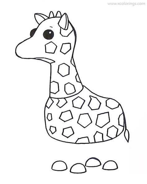 Roblox Adopt Me Coloring Page Giraffe Pets Drawing Giraffe Coloring