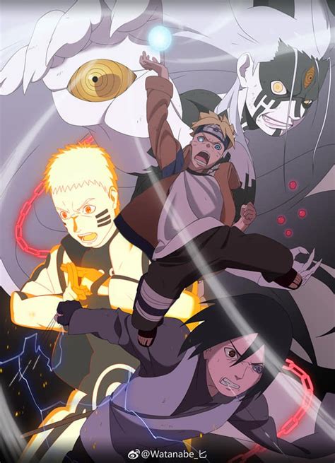 Momoshiki Vs Boruto Naruto And Sasuke Boruto Personagens Naruto E
