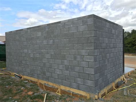#Block #work #masonry #concrete #block #wall for #dumpster #container