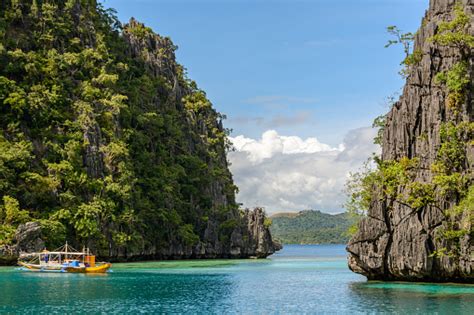 Blue Lagoon Palawan Philippines Tropical Island In Asia Stock Photo