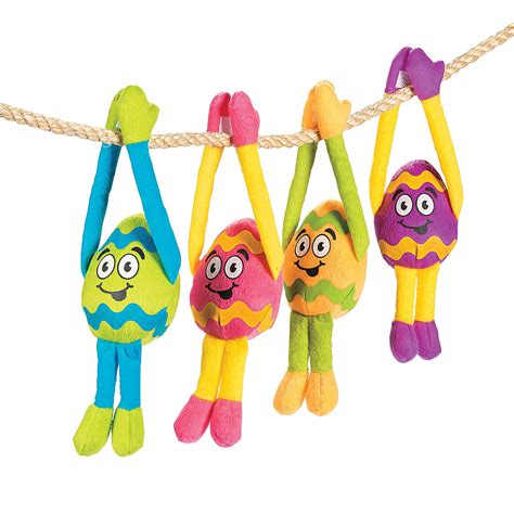 Plush Long Armed Easter Egg Toys 12 Pieces