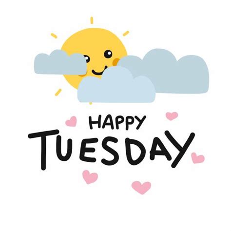 Drawing Of The Happy Tuesday Text Illustrations Royalty Free Vector