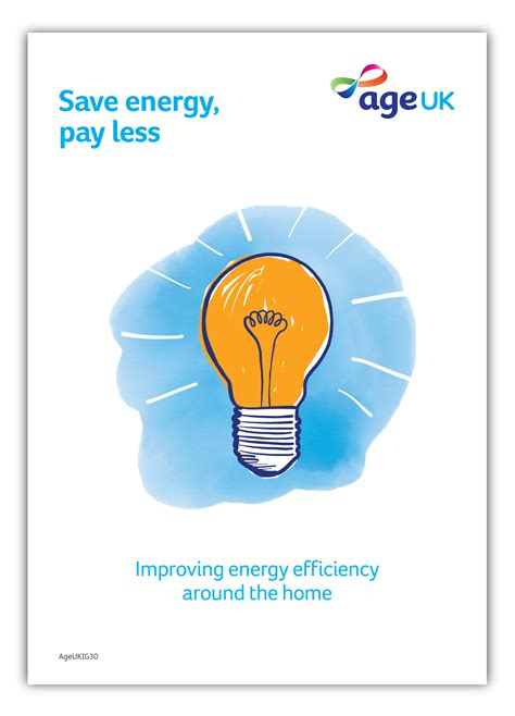 Save Energy Pay Less Downloadable Information Guide Age Uk
