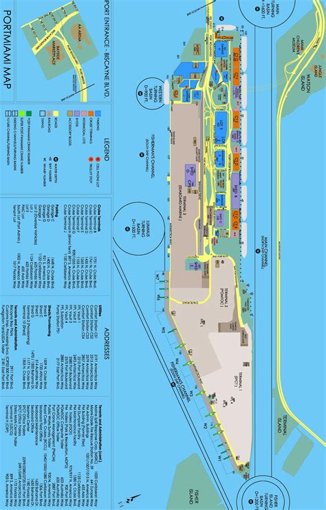 Miami Florida Cruise Port Map