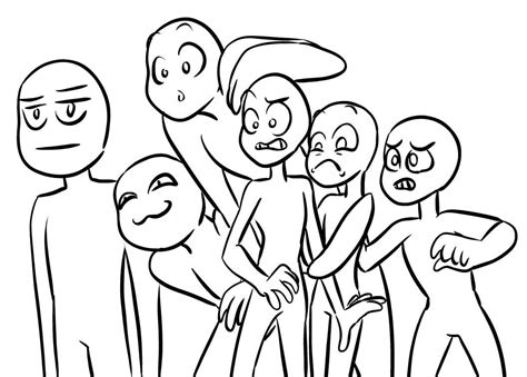 Draw The Squad 6 People Funny Squad Drawing Base 6 People Draw Your
