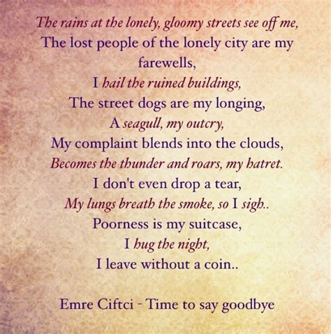 Time To Say Goodbye The Personal Blog Of Emre C Ciftci