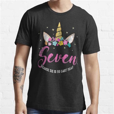 7 Years Old Birthday Girl Ts Unicorn 7th Birthday T Shirt For Sale