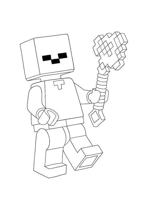 Minecraft Lego Zombie Coloring Pages 2 Free Coloring Sheets 2021 In