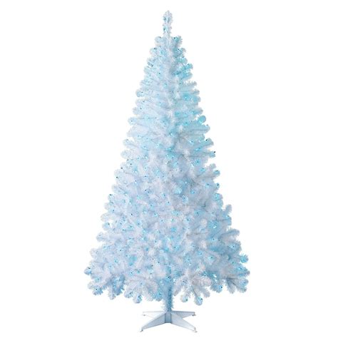 holiday time pre lit madison pine white artificial christmas tree 6 5 mini blue lights