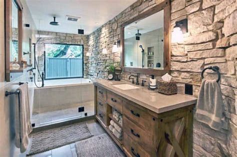 Browse rustic bathroom designs and decorating ideas. Top 70 Best Rustic Bathroom Ideas - Vintage Designs