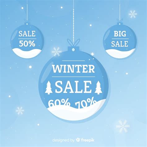 Free Vector Winter Sale Background