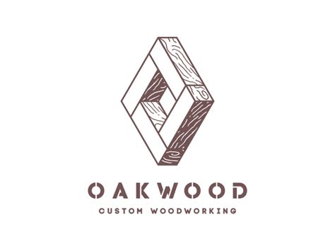 Oakwood Custom Woodworking Logo In 2021 Woodworking Logo Wood