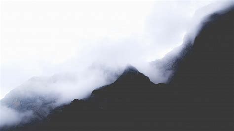 Nature Silhouette Of Mountain Covered With Fogs At Daytime Mountain