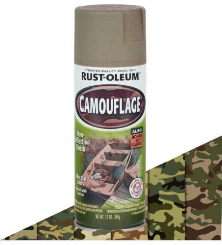 Rustoleum Camouflage Ultra Flat Non Reflective Camo Spray Khaki Ebay