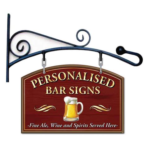 Pub Hanging Sign Hanging Home Bar Sign Outdoor Personalised Sign Pub