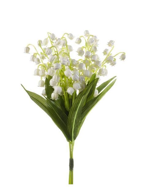 Bouquet de fleurs de muguet. Bouquet de muguet artificiel MELODY, blanc, 20cm, Ø1cm ...