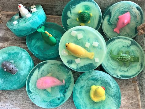 Soap With Toy Soap With Water Animals Soap For Kidsglycerin Etsy