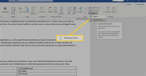 Insert Text Or Data From A Document In A Word Document