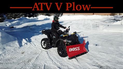 Boss Atv V Plow Youtube