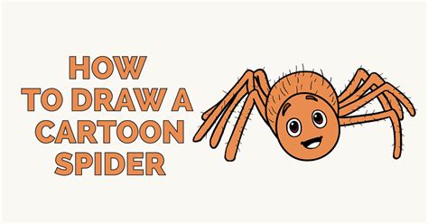 You just need a red pen and a paper to start drawing a spider in the next 2 minutes! How to Draw a Cartoon Spider | Easy drawings, Drawings ...