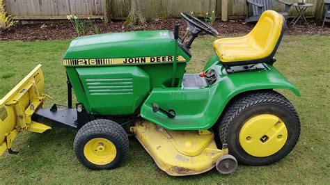 John Deere 216 Riding Lawn Tractor With Optional Cutting Deck And Snow