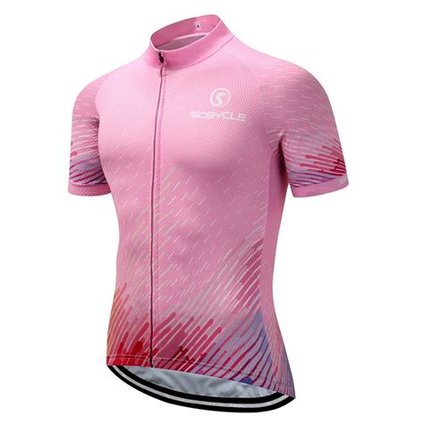 New Women Pink Stripes Pro Cycling Jersey Mtb Ropa Ciclismo Lady Cycle