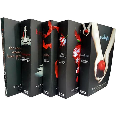 Twilight Saga Black Cover Stephenie Meyer 5 Books Collection Set The